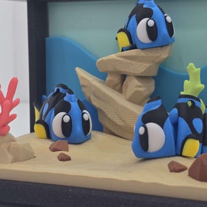 Cute 3D Printed Surgeon fish – Articulated Ocean Pet – Flexi Fidget Fish Gift