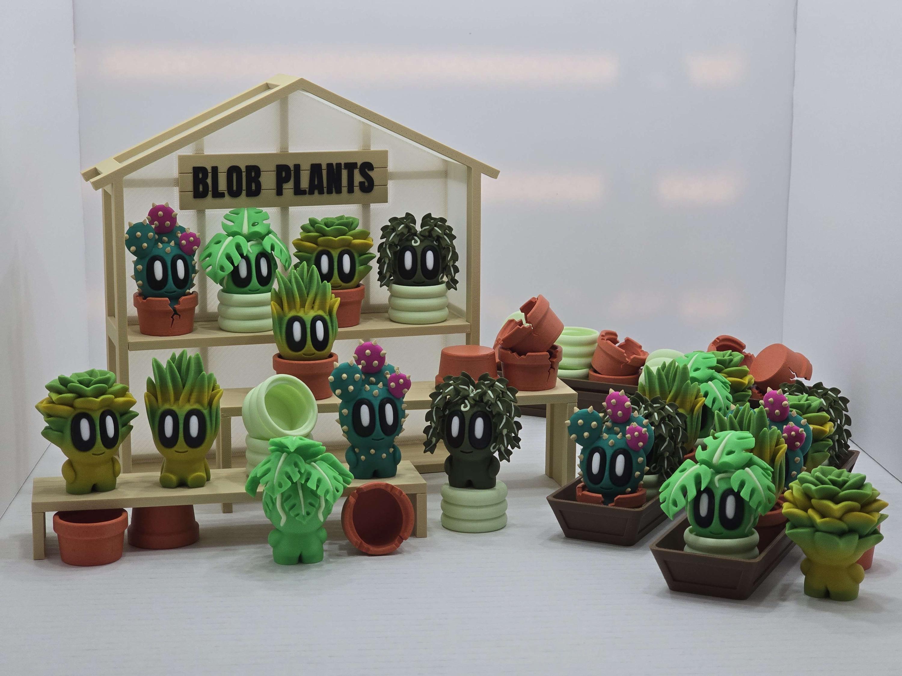 Blob Plants  Adorably Weird 3D Printed Plant Creatures With Pots - Etsy
