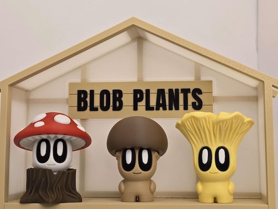 3D Printed Mushroom Figure: Blob Lab Desk Decor, Forest Fantasy - Etsy