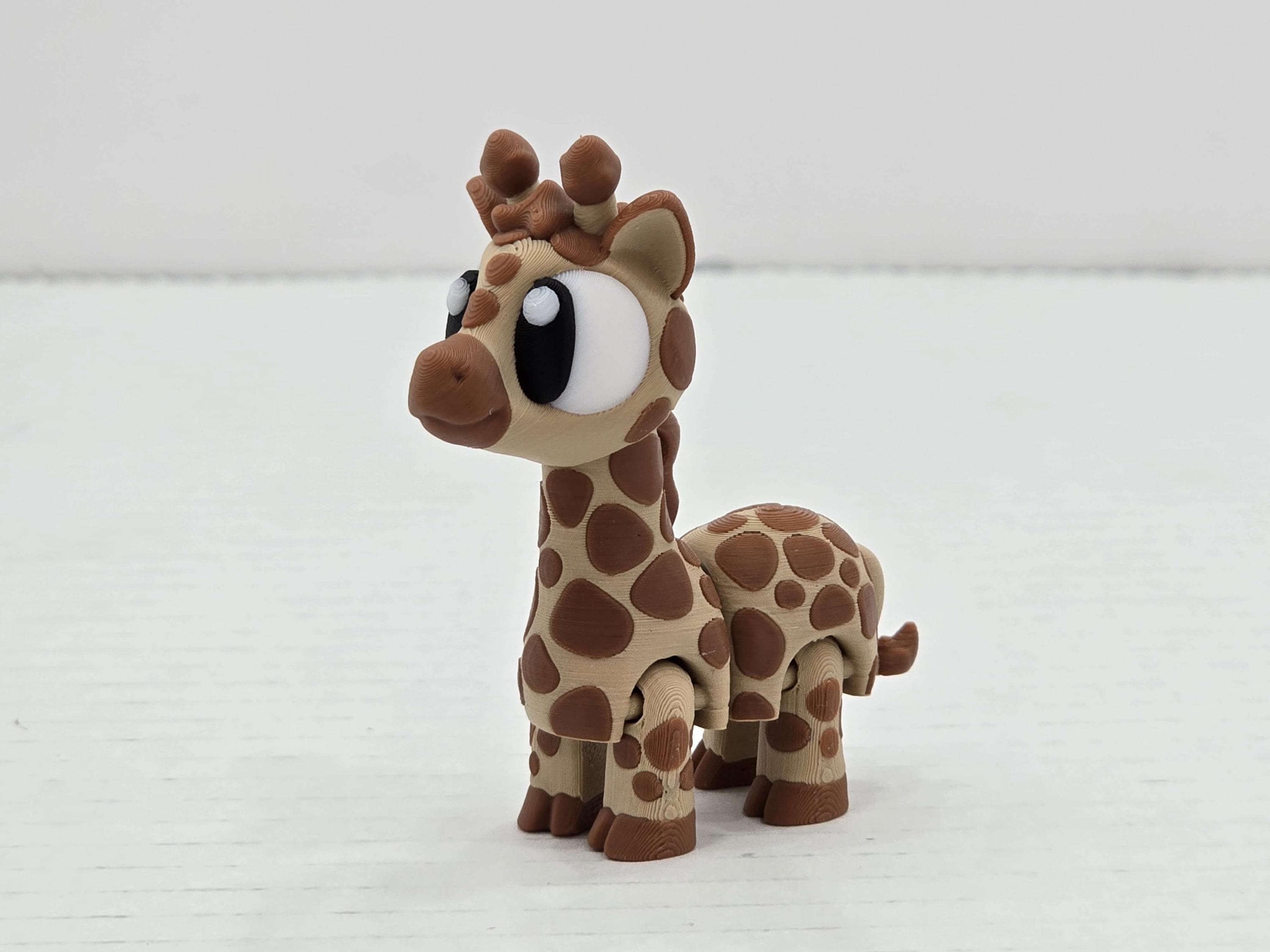 リナ・ボ・バルディ　GIRAFA CAIR ミニチュア Poseable 3D Printed Giraffe: Articulated Fidget Keychain, Jungle