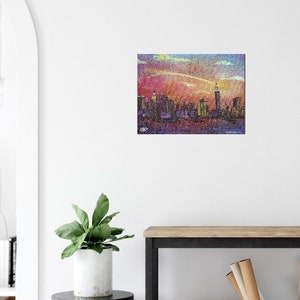 MIDTOWN Manhattan sunset view New York City Art Print Iconic NYC Wall Decor Hudson River Brooklyn Gift for Him gift for Her Modern Wall Art