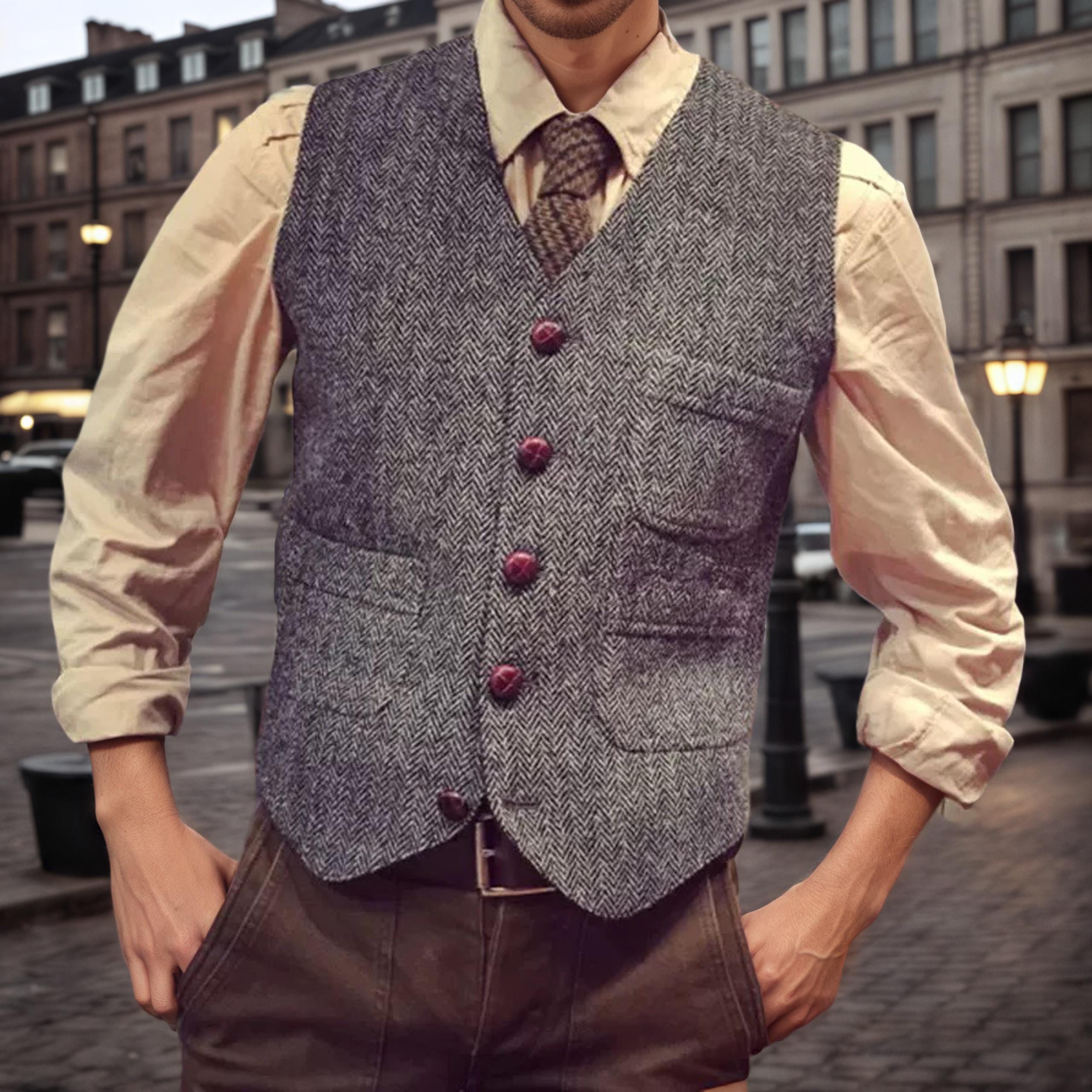 1920〜40's vintage solide wool vest BK Vintage Wool Vest - Etsy