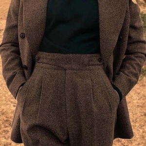 Custom 40s Vintage Gurkha Trousers: Unique Waist, Heavyweight Wool Tweed  Wool Pants Mens