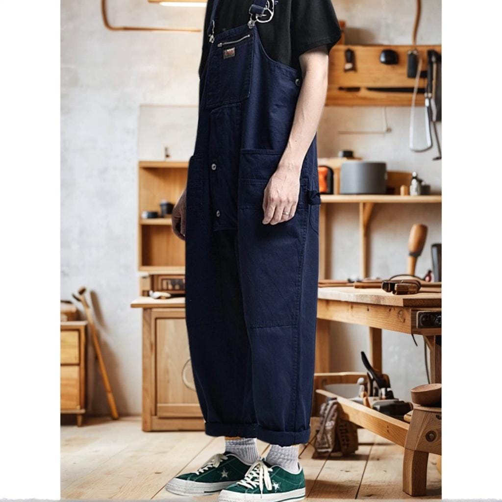Men's Vintage Cotton Dungarees: French Workwear Overalls - Etsy