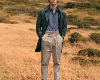 Custom British Gurkha Trousers Men's Vintage High Waisted 100% Pure Cotton Military Casual Pants