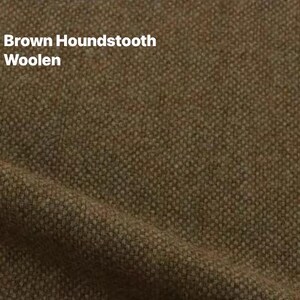 Custom Vintage Men's High-Waisted Pleated Trousers: Heavyweight Herringbone & Plaid Wool Tweed Houndstooth Brown