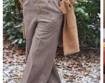 Vintage Mens 1950s Wool Trousers // Mayfair Slacks // 50s Mens