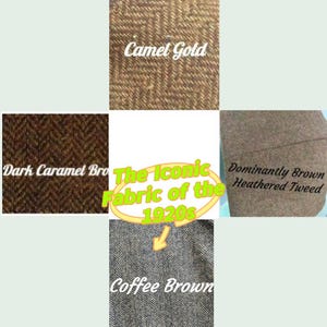 Custom 19th Century High-Waisted Herringbone Tweed Wool Pants, Hidden Clasp Dress Trousers image 14