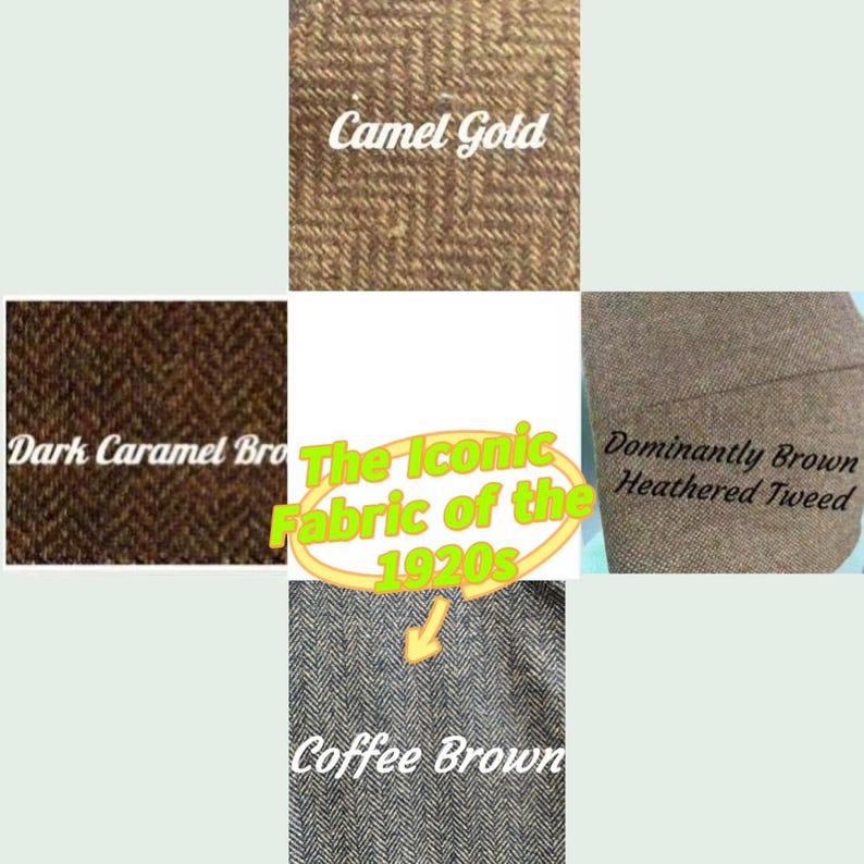 Custom 19th Century High-Waisted Herringbone Tweed Wool Pants, Hidden Clasp Dress Trousers image 14