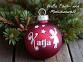 Weihnachtsbaumkugel mit Name personalisiert, Weihnachtskugel, Weihnachtsdeko personalisiert, Christbaumkugel Glas, Weihnachtsgeschenk product logo