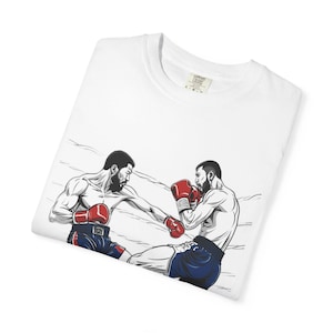 Muay Thai T shirt Bold Graphic Boxing Tee, Unisex Cotton, Martial Arts Poster Style