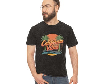 Vintage Mineral Wash Unisex T-Shirt 100% Baumwolle Retro Street Style T-Shirt