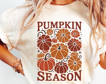 Pumpkin Season png, Fall Pumpkin png, Boho Floral Fall png, Autumn Vibes png, Fall Vibes Sublimation, Fall Shirt.