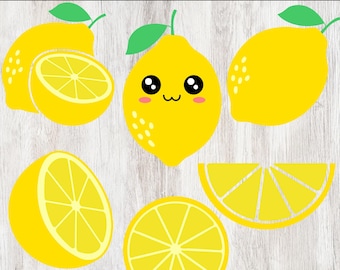 Lemon svg Bundle, Lemon svg, Summer svg, Lemon Clipart, Lemons svg, Lemon Slice svg, Lemon Vector File, Cute Lemon png.