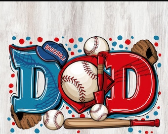 Baseball Dad PNG, Father's Day Sport Design (Digital Download)