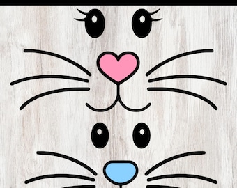 Bunny Face svg, Easter Bunny Face svg, Cute Bunny Face svg, Cute Easter svg, Easter Bunny svg.