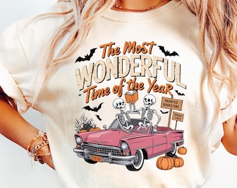 It’s the Most Wonderful Time Of The Year, Bookish Book Lover, Skeleton Couple Halloween png, Halloween Pumpkin png, Halloween Skeleton png.