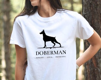 Minimalist Doberman T-Shirt, Dog Lover Gift