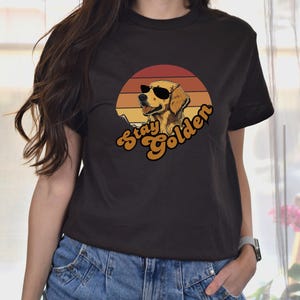 Golden Retriever Shirt, Retro Vintage Dog Lover Tee, 90s Beach Shirt, Summer Dog Mom Gift, Golden Retriever Gifts, Dog Dad T-Shirt