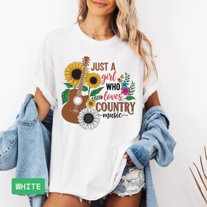 Country Music Shirt, Comfort Colors Vintage Just A Girl Who Loves Country Music Shirt, Music Shirt, Country Concert Shirt, Gift for her