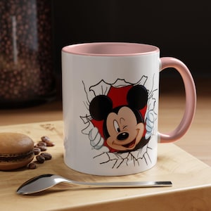 Mickey Mouse Mug - Watercolor Disney World Coffee Cup, Cute Mickey and Friends Drinkware, Perfect Gift for Disney Fans and Collectors