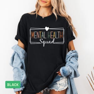 Mental Health Squad T-Shirt: Motivational US Cotton Tee
