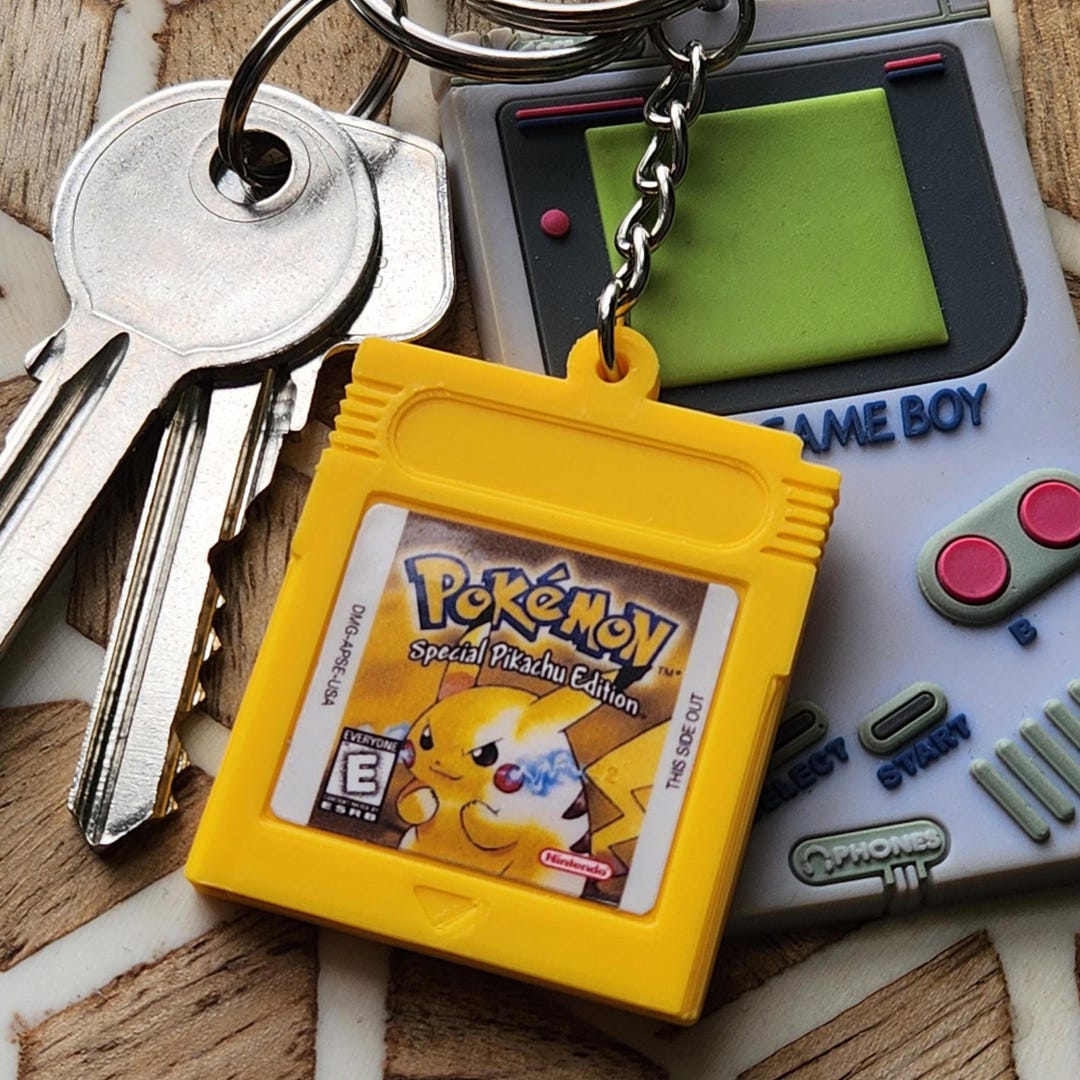 Pokemon Gameboy Cartridge Keychains - Original Blue, Red and Yellow - Etsy