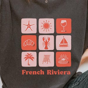 French Riviera Tee | Travel Gift Shirt | Nice France Apparel | Coastal Wear | Holiday Top