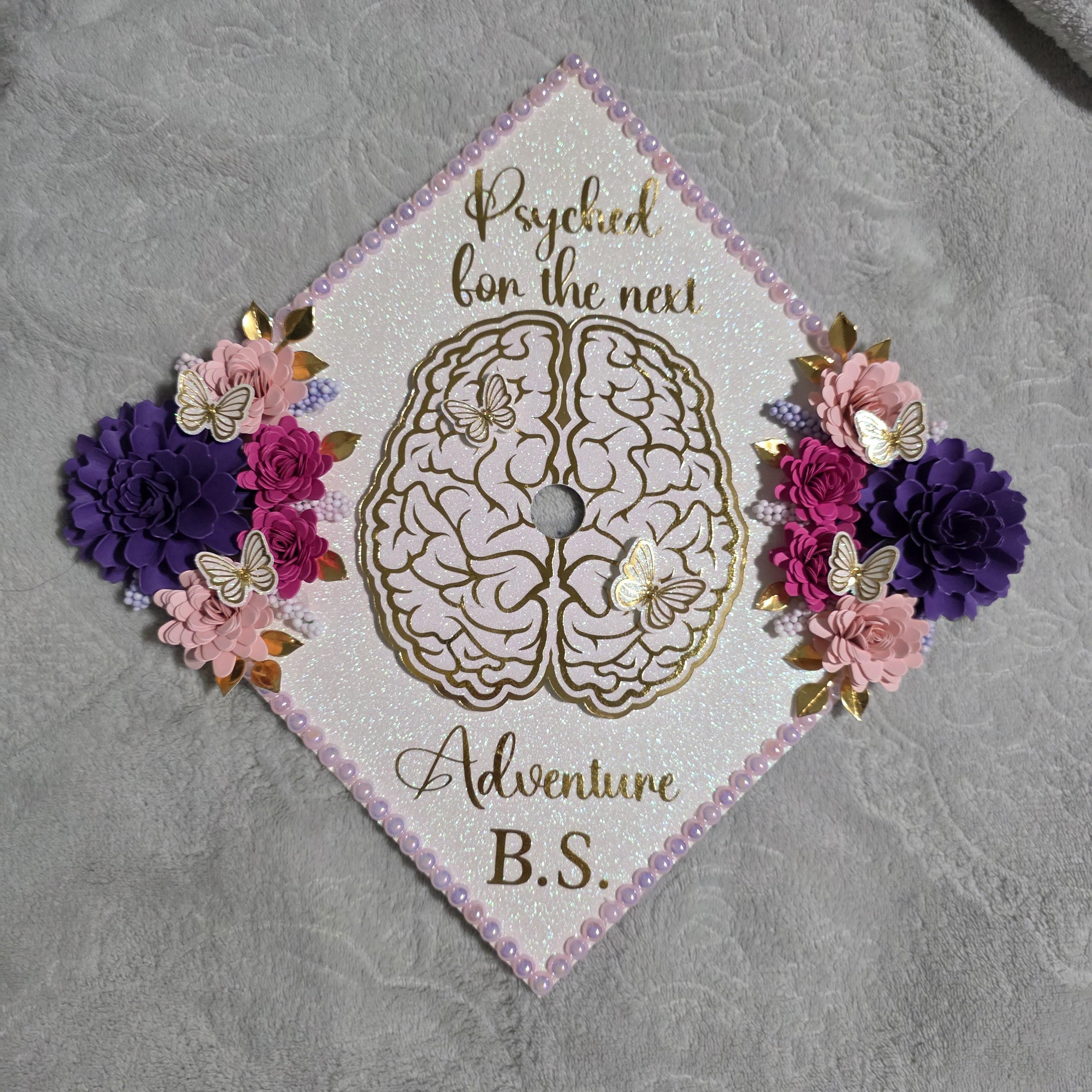 Psychology Grad Cap Graduation Topper Custom Topper Grad Cap Design Cap ...