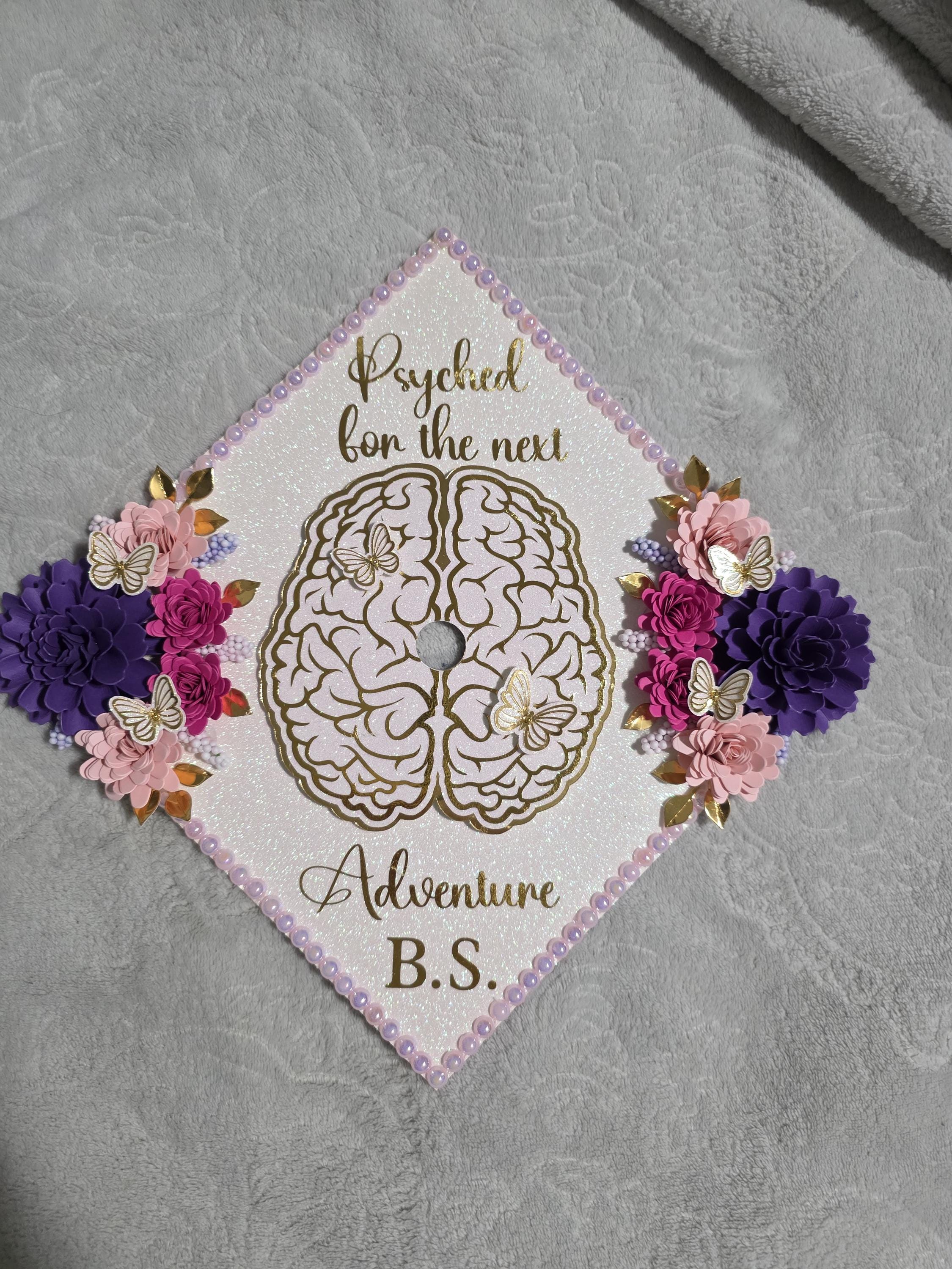 Psychology Grad Cap Graduation Topper Custom Topper Grad Cap Design Cap ...