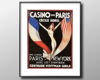 1977 Casino de Paris Poster Print: Cecile Sorel, Paris-New York Revue