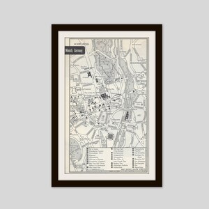 1950s Munich Germany Map: Vintage City Street Grid