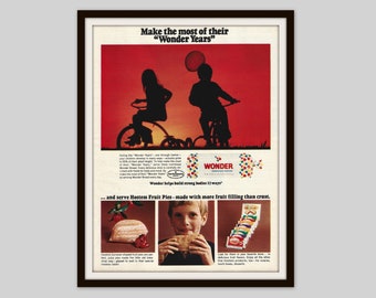 1967 Wonder Bread & Hostess Ad: Retro Kitchen Wall Art