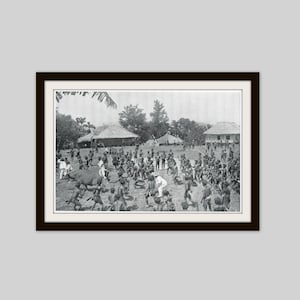 1912 Philippines Print, Ifugao People, Traditional Carabao Feast, Indigenous People, Filipino History, Original Black and White Photo Print