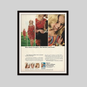 1967 Clairol Nice&#39;n Easy Hair Color Ad, Vintage Beauty Ad, Retro Hair Care Ad, 1960s Advertisement, Hair Salon Decor, Original Magazine Ad