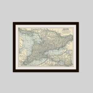 Antique Ontario Map, Southern Ontario Canada Map, 1926 Map, Original Map, Map Decor, Map Gift, Old Map Wall Art, Home Decor, Travel Art