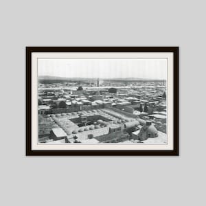 1912 Damascus Syria Print, Middle East Print, Antique Damascus Print, Antique World Cities Print, Original Black and White Photo Print