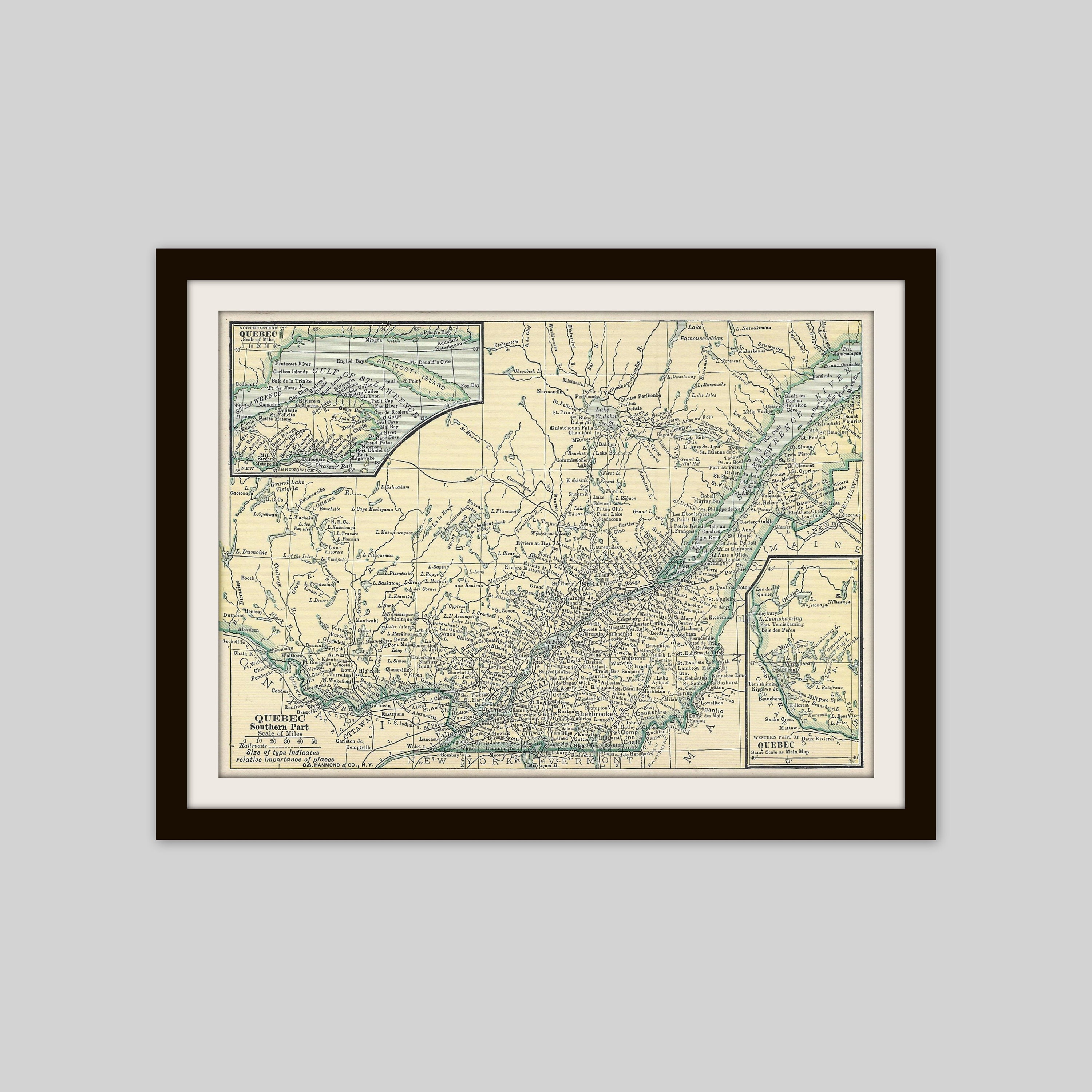 Antique Quebec Map Southern Quebec Map 1926 Map Original Etsy Canada Antique Quebec Map Southern Quebec Map 1926 Map Original Etsy Canada