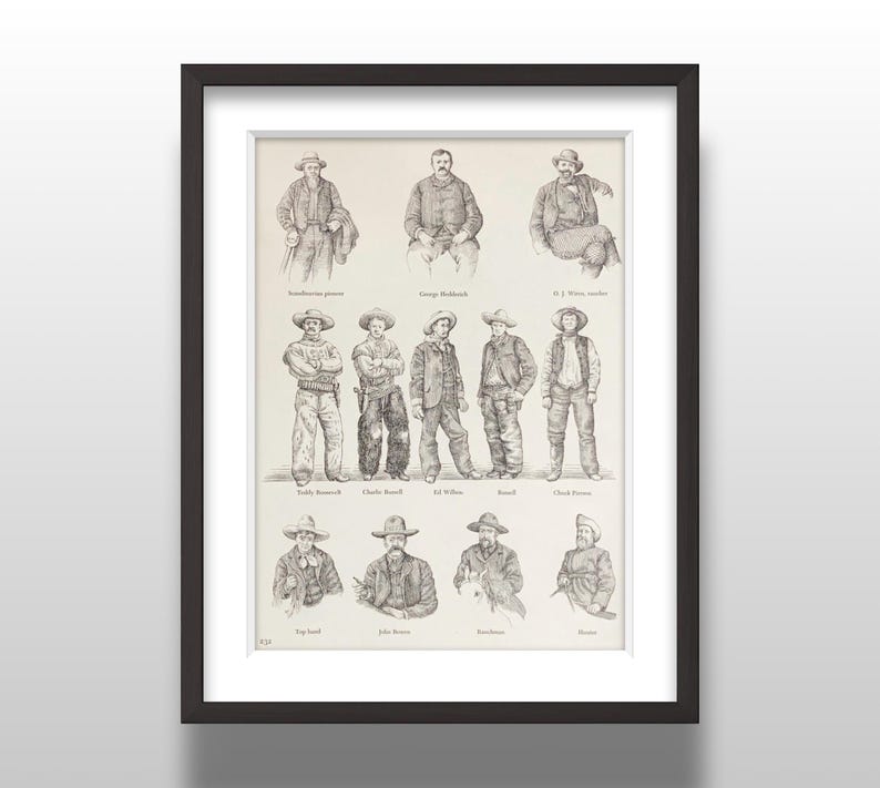 Teddy Roosevelt & Charlie Russell 1875 Cowboy Page, Old West Trail ...