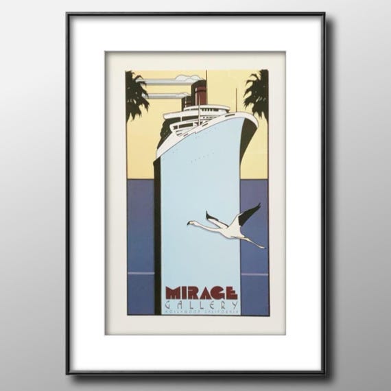 1989 Patrick Nagel Poster Print – Mirage Gallery Hollywood - Etsy