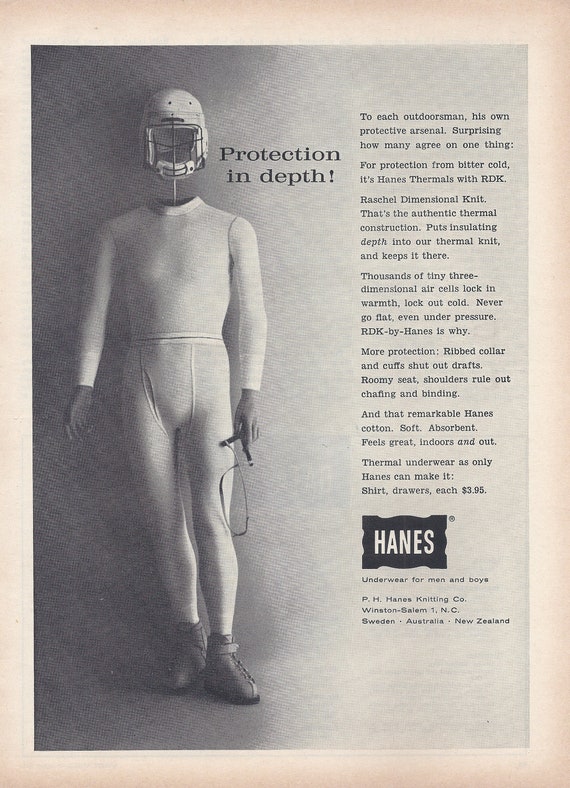 1962 Hanes Underwear Ad ~ Boxer Shorts, Boxer Dog, Vintage
