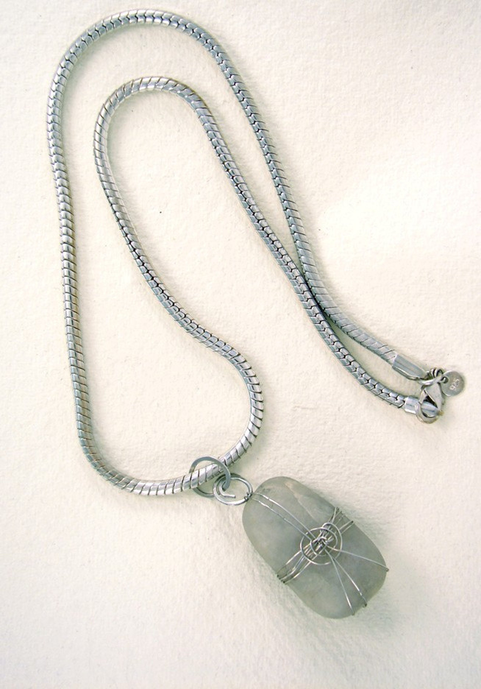 Wirewrapped Quartz Necklace Natural Quartz Rock no.146 Etsy
