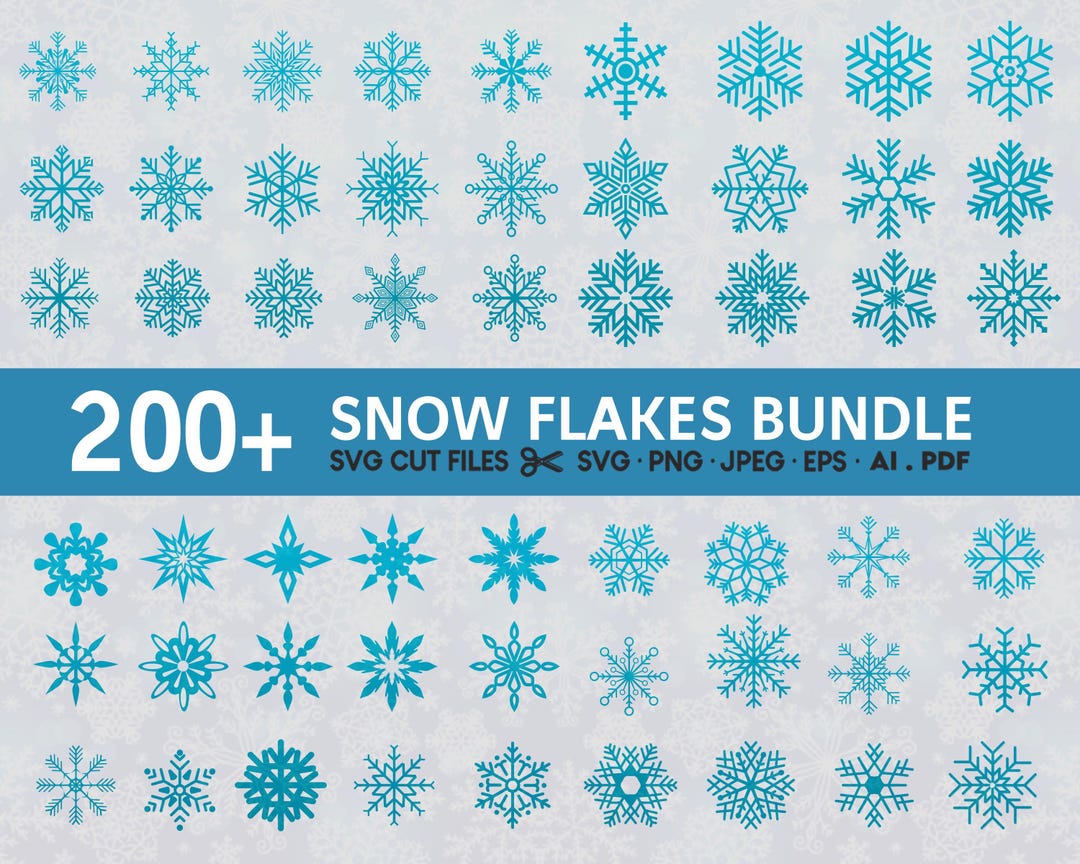 Snowflake SVG Bundle | Winter Christmas Snowflakes SVG Cut Files for ...
