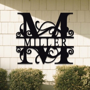 Personalized Family Name Metal Sign, Last Name Sign, Metal Wall Art, Custom Metal Signs, Family Name Sign, Wedding Gift, Housewarming Gift