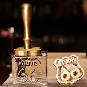 Timbro per ghiaccio personalizzato - Timbro per ghiaccio personalizzato per loghi aziendali - Timbri per cubetti di ghiaccio in ottone personalizzati - Regali per baristi