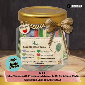 DIY Bibel-Vers Lies mich, wenn Schriftkarten Glas für Muttertag Christian Printable Affirmation Gebet Geburtstagsgeschenk für Mütter und Frau