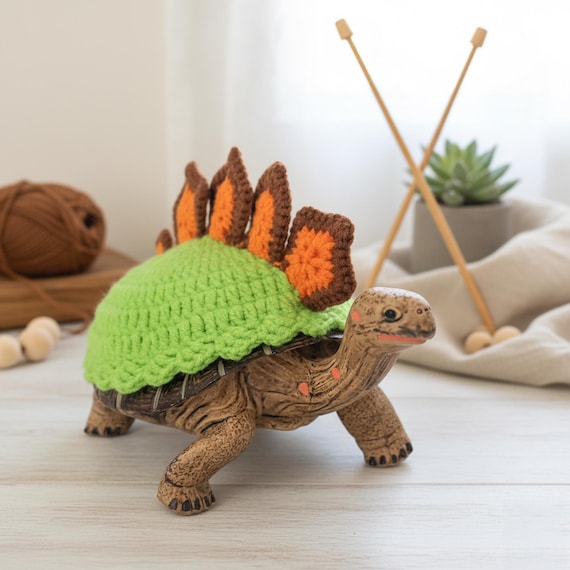 Handmade Turtle Sweater - Custom Dino-themed Pet Clothing, Cozy