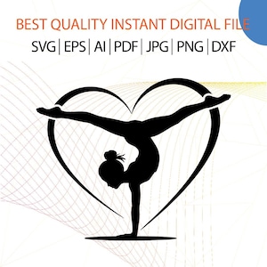 Gymnast SVG-bestanden snijden, gymnastiek png, gymnast monogram SVG, kleurrijke iriserende gymnast png, Cricut sublimatie gymnast, dxf-bestanden knippen