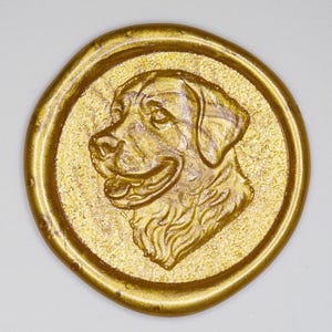 Labrador Retriever-wasstempel – Gedetailleerde vriendelijke labrador met open mond | Crabsupply™