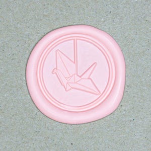 Sello de lacre con forma de grulla de papel – Diseño original de Crabsupply™